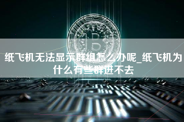 纸飞机无法显示群组怎么办呢_纸飞机为什么有些群进不去