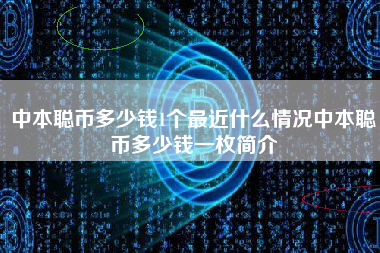中本聪币多少钱1个最近什么情况中本聪币多少钱一枚简介