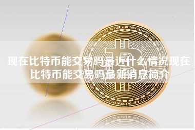 现在比特币能交易吗最近什么情况现在比特币能交易吗最新消息简介