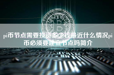 pi币节点需要投资多少钱最近什么情况pi币必须要建立节点吗简介