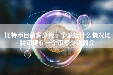 比特币目前多少钱一个最近什么情况比特币现在一个币多少钱简介
