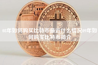 08年如何购买比特币最近什么情况09年如何购买比特币简介
