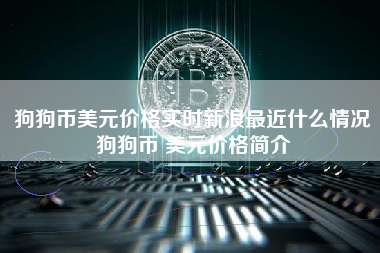 狗狗币美元价格实时新浪最近什么情况狗狗币 美元价格简介