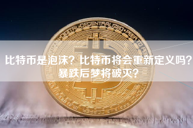 比特币是泡沫？比特币将会重新定义吗？暴跌后梦将破灭？