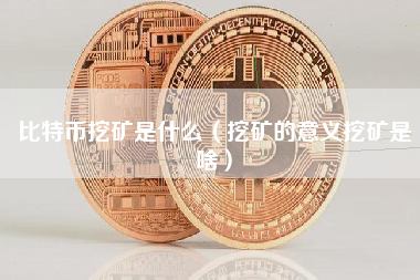 比特币挖矿是什么（挖矿的意义挖矿是啥）